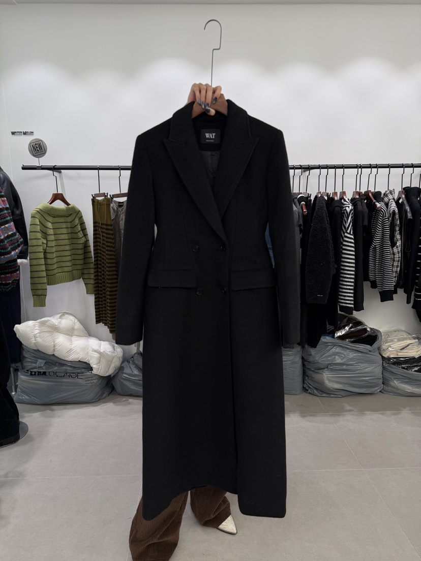 WATERMELON東大門㊣直郵女士新款25秋冬真品熱賣中長款大衣WATER MELON中長款大衣圖色2