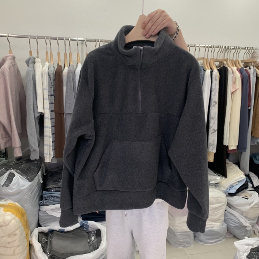 LELEN東大門㊣實拍女士新品推薦時尚熱賣職業休閑25秋冬衛衣拉鏈LELEN衛衣圖色2