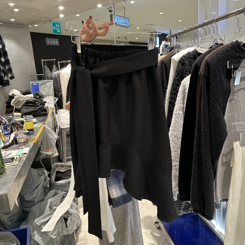 HERTZ-P東大門㊣實拍女裝新品25秋冬時尚半身裙中短裙含腰帶HERTZ-P半身裙/中短裙圖色2