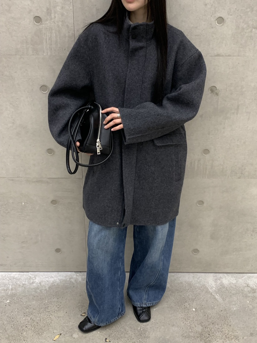 RIVER RAIN東大門㊣實拍女裝新款人氣真品25秋冬中長款大衣高領RIVER RAIN中長款大衣