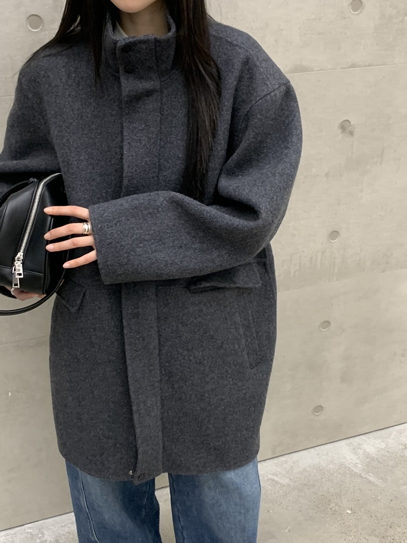 RIVER RAIN東大門㊣實拍女裝新款人氣真品25秋冬中長款大衣高領RIVER RAIN中長款大衣