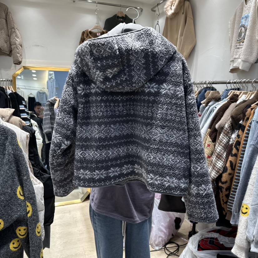 UNDERSTAR_VINTAGE東大門㊣直郵女士新款職業夾克連帽拉鏈衫絨UNDERSTAR_VINTAGE夾克