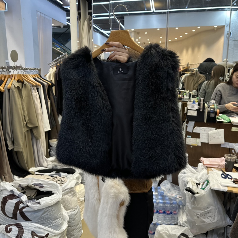 SANS東大門㊣代購女士新品推薦時尚25秋冬職業休閑真品馬甲SANS馬甲圖色2