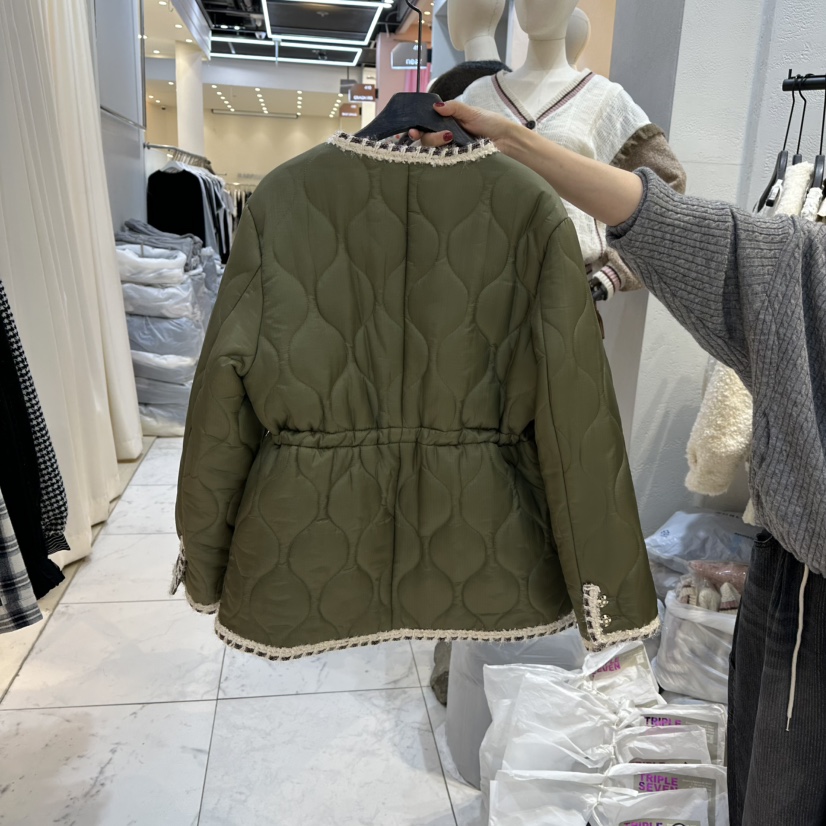 TRIPLE SEVEN東大門㊣代購女裝新款真品休閑時尚夾克粗花呢TRIPLE SEVEN夾克