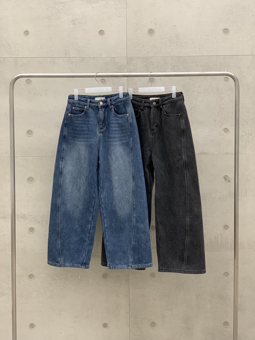 RIVER RAIN韓國代購㊣女裝新品休閑熱賣時尚職業牛仔褲保暖RIVER RAIN牛仔褲