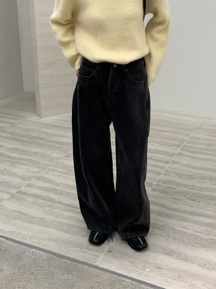 RIVER RAIN韓國代購㊣女裝新品休閑熱賣時尚職業牛仔褲保暖RIVER RAIN牛仔褲