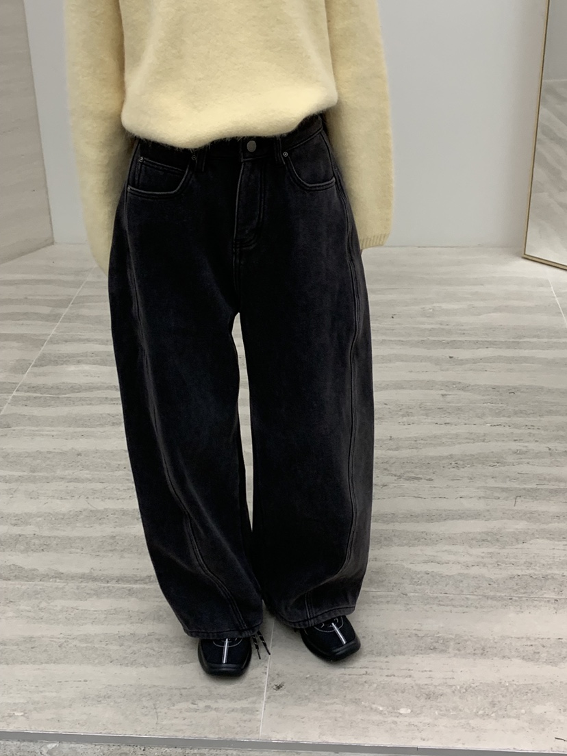 RIVER RAIN韓國代購㊣女裝新品休閑熱賣時尚職業牛仔褲保暖RIVER RAIN牛仔褲