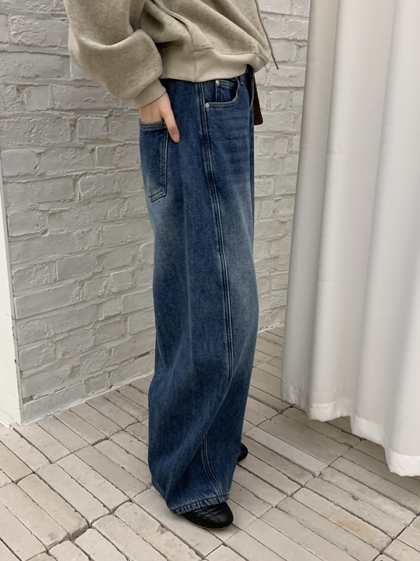 RIVER RAIN韓國代購㊣女裝新品休閑熱賣時尚職業牛仔褲保暖RIVER RAIN牛仔褲