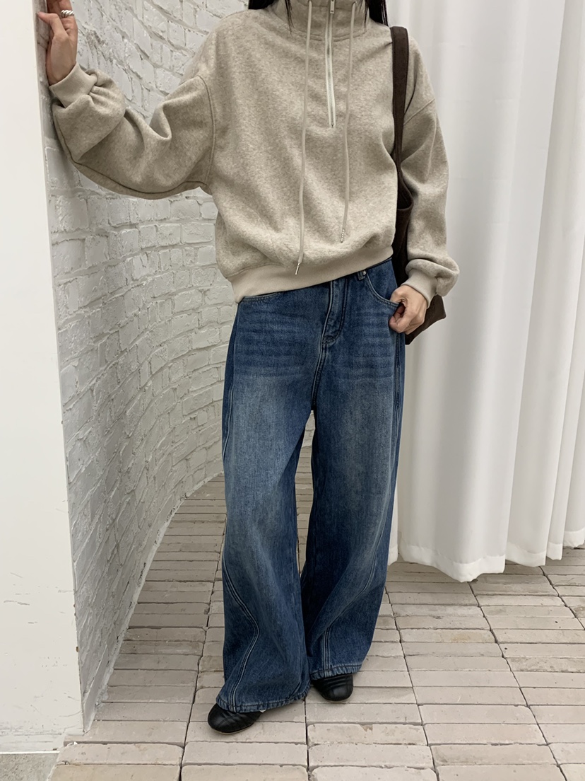 RIVER RAIN韓國代購㊣女裝新品休閑熱賣時尚職業牛仔褲保暖RIVER RAIN牛仔褲