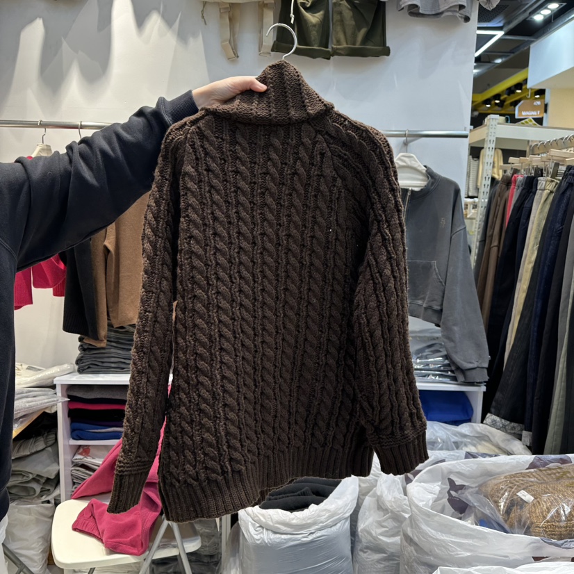 WASHBLUE韓國直郵㊣女裝新品時尚人氣真品熱賣25秋冬毛衣開衫WASHBLUE毛衣