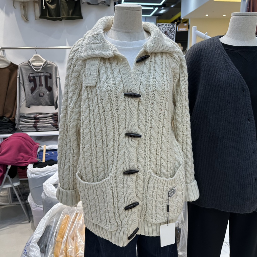 WASHBLUE韓國直郵㊣女裝新品時尚人氣真品熱賣25秋冬毛衣開衫WASHBLUE毛衣圖色1