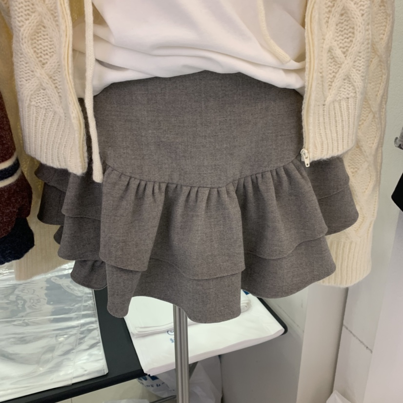 LELEN東大門㊣代購女裝新品真品熱賣休閑推薦人氣裙褲羊毛羊絨LELEN裙褲圖色1