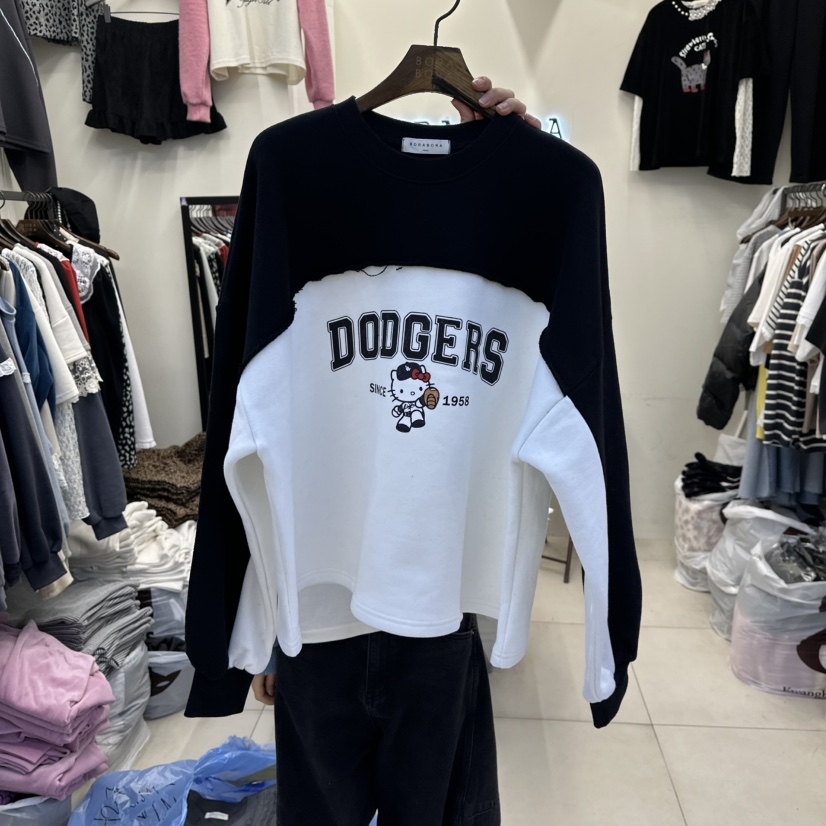 BORA BORA韓國代購㊣女士新品休閑時尚職業熱賣人氣衛衣加絨BORA BORA衛衣圖色1