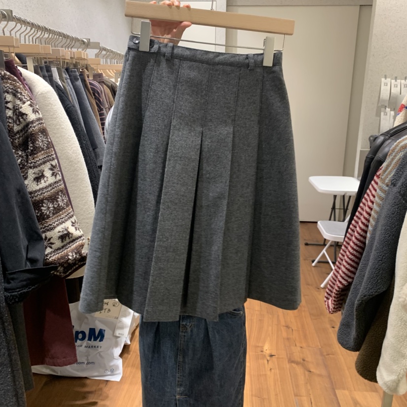 COMELY韓國代購㊣女士新款真品人氣半身裙中短裙手工編織褶裥COMELY半身裙/中短裙