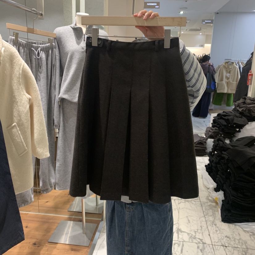 COMELY韓國代購㊣女士新款真品人氣半身裙中短裙手工編織褶裥COMELY半身裙/中短裙