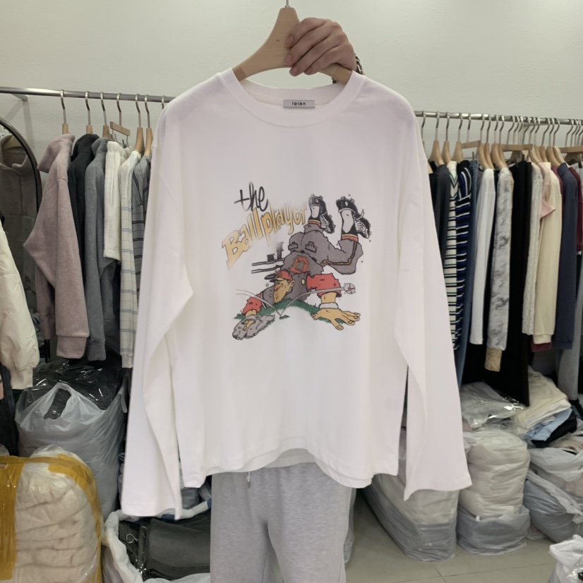 LELEN東大門㊣直郵女裝新款熱賣真品職業推薦25秋冬長袖T恤LELEN長袖T恤圖色1