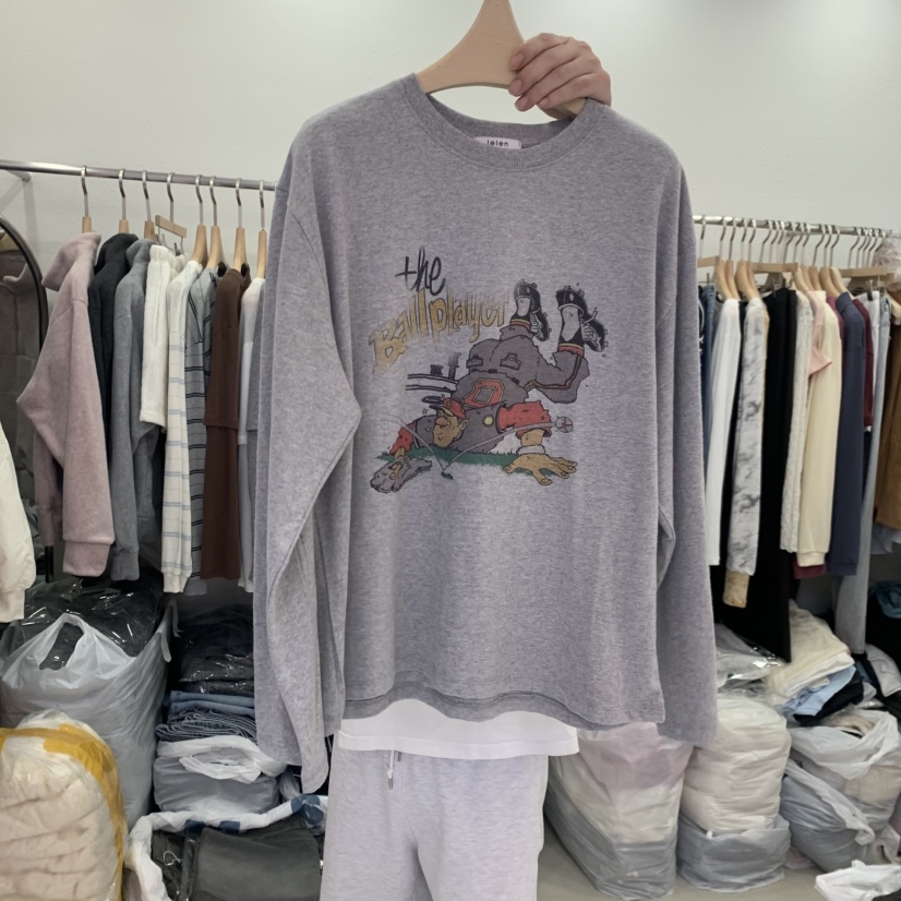 LELEN東大門㊣直郵女裝新款熱賣真品職業推薦25秋冬長袖T恤LELEN長袖T恤圖色2