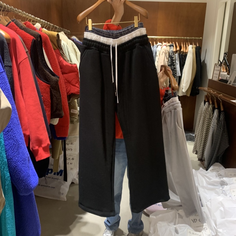 HEBON東大門㊣代購女士新款真品推薦休閑熱賣時尚休閑褲加絨HEBON休閑褲圖色2