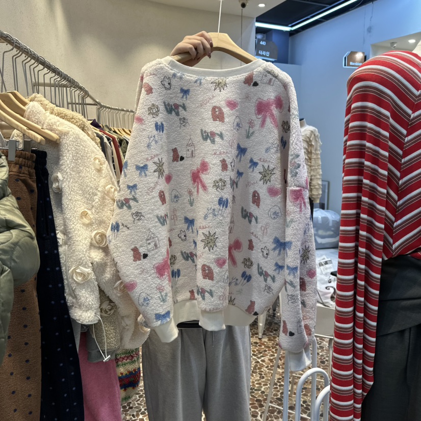 THE LINE-Q韓國代購㊣女裝新款推薦25秋冬職業熱賣人氣衛衣THE LINE-Q衛衣