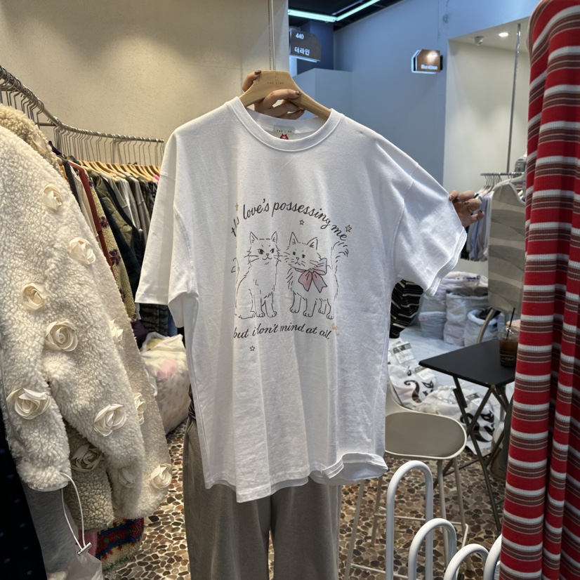 THE LINE-Q東大門㊣實拍女士新款推薦熱賣休閑職業時尚T恤THE LINE-QT恤圖色1