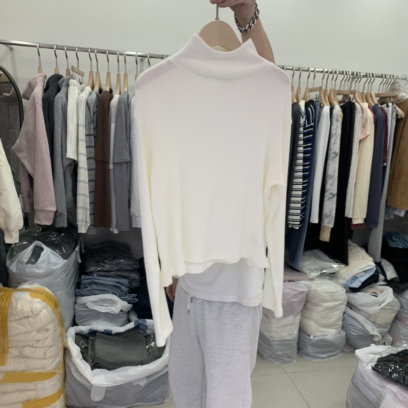 LELEN韓國代購㊣女裝新品人氣時尚25秋冬熱賣休閑長袖T恤羊毛LELEN長袖T恤圖色1