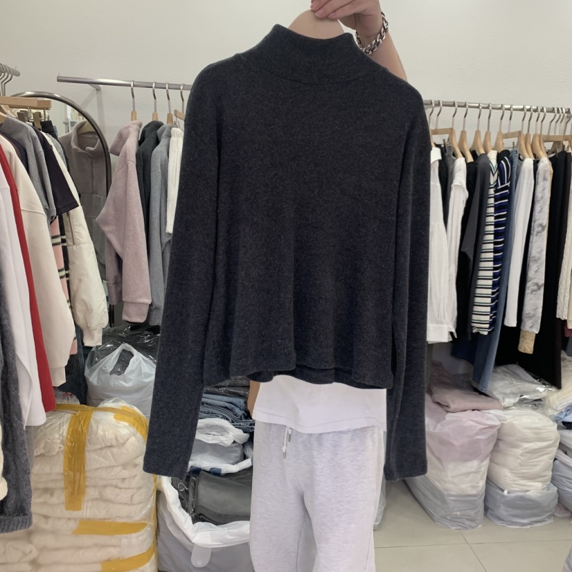 LELEN韓國代購㊣女裝新品人氣時尚25秋冬熱賣休閑長袖T恤羊毛LELEN長袖T恤圖色3