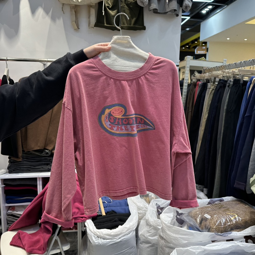 WASHBLUE東大門㊣實拍女士新款熱賣職業時尚推薦長袖T恤打折WASHBLUE長袖T恤圖色2