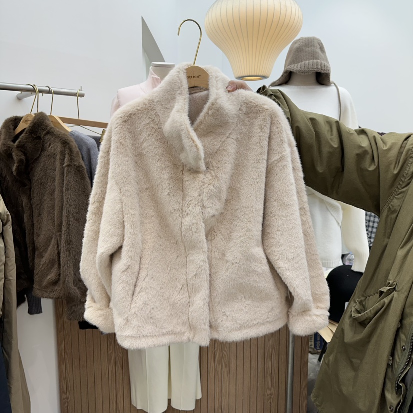 DELIGHT-Q東大門㊣代購女裝新品休閑推薦人氣短款大衣毛皮DELIGHT-Q短款大衣圖色1