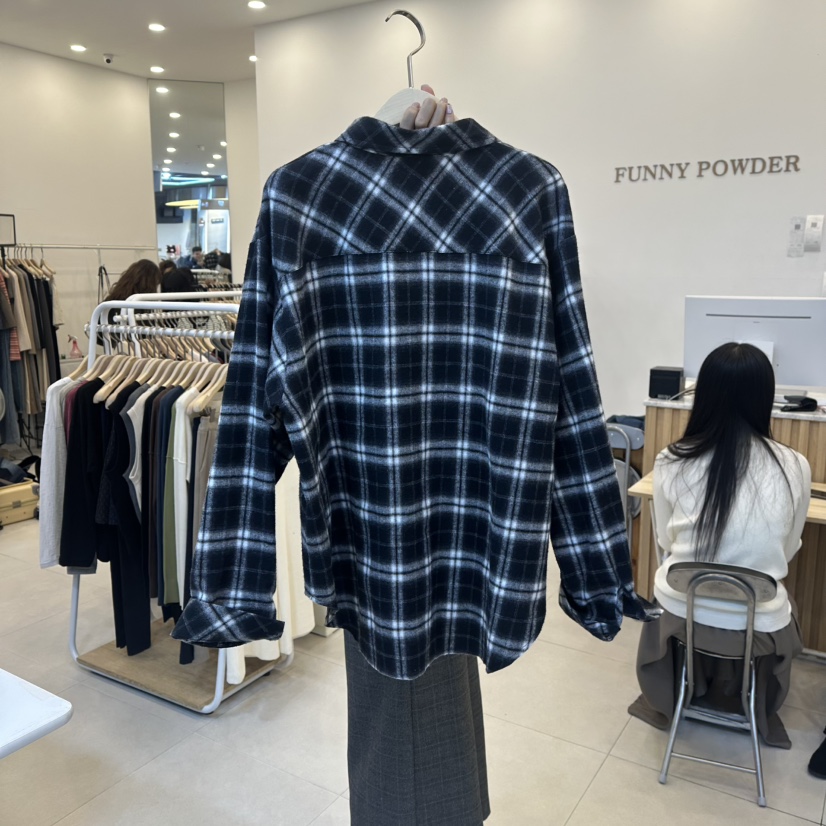 FUNNY POWDER東大門㊣直郵女士新款時尚休閑人氣襯衫蕾絲衫THE FUNNY襯衫/蕾絲衫