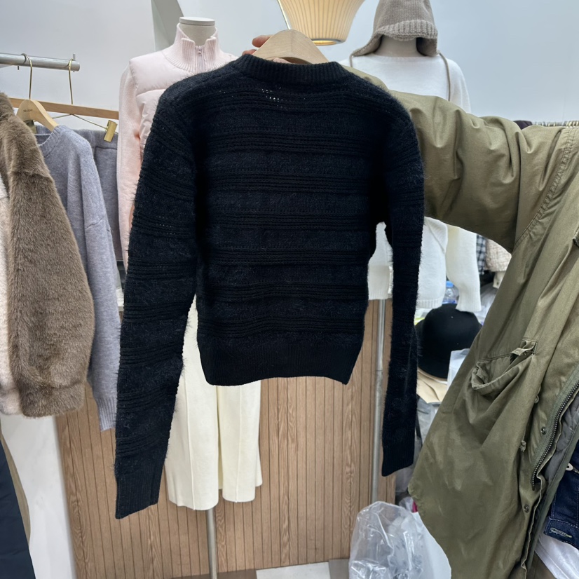 DELIGHT-Q韓國代購㊣女士新品熱賣休閑25秋冬職業針織衫花呢DELIGHT-Q針織衫