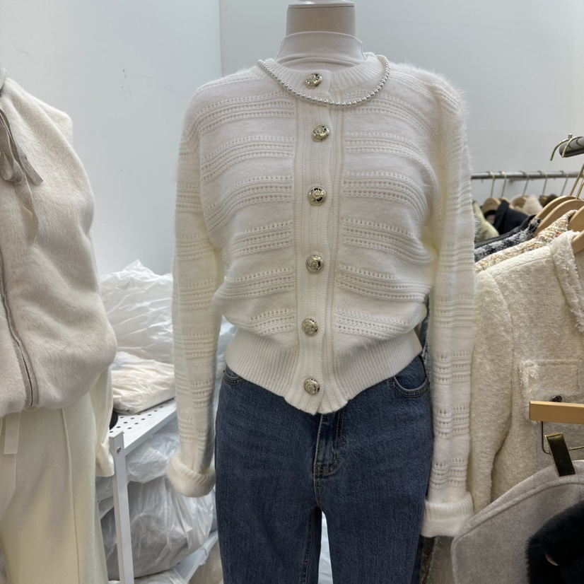 DELIGHT-Q韓國代購㊣女士新品熱賣休閑25秋冬職業針織衫花呢DELIGHT-Q針織衫圖色1