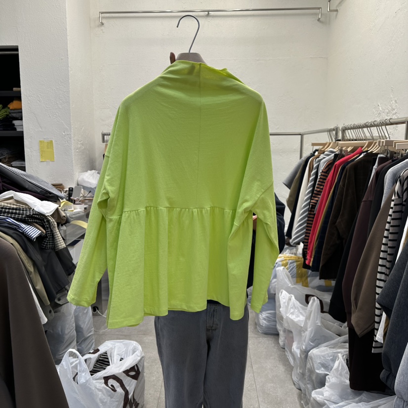 DA YLOG韓國直郵㊣女士新品25秋冬職業時尚休閑長袖T恤褶皺DA YLOG長袖T恤