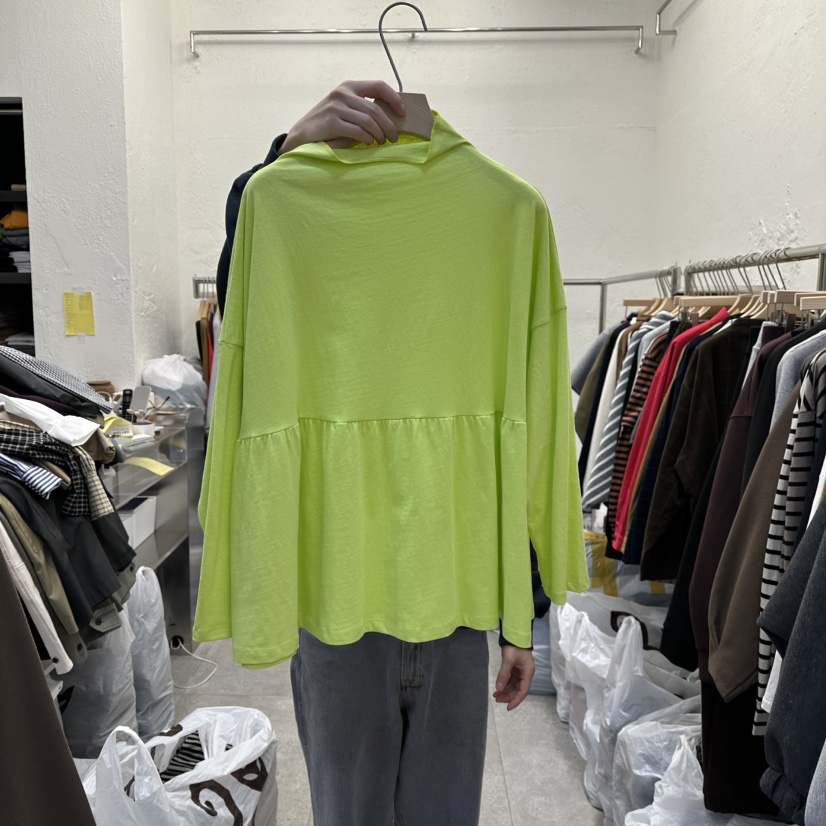 DA YLOG韓國直郵㊣女士新品25秋冬職業時尚休閑長袖T恤褶皺DA YLOG長袖T恤圖色3