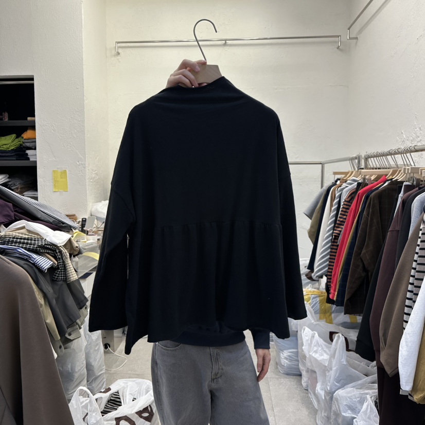 DA YLOG韓國直郵㊣女士新品25秋冬職業時尚休閑長袖T恤褶皺DA YLOG長袖T恤圖色4