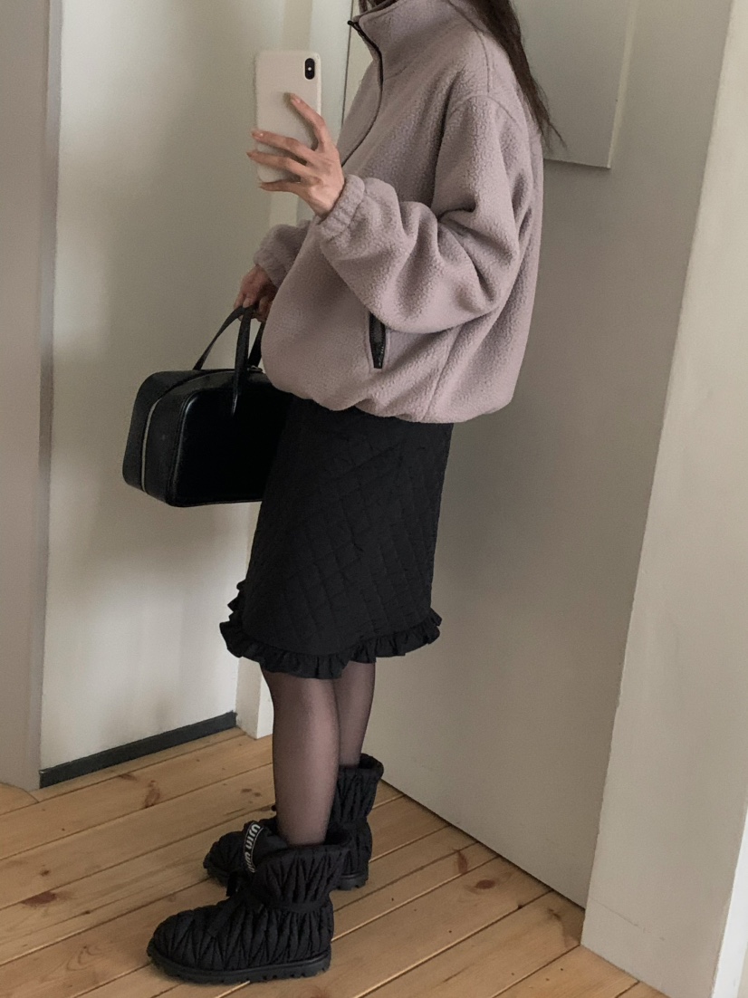 ANOU東大門㊣代購女士新品熱賣25秋冬人氣半身裙中短裙絎縫ANOU半身裙/中短裙