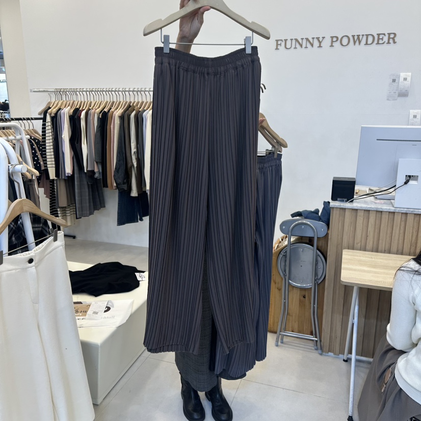 FUNNY POWDER韓國代購㊣女士新品推薦真品人氣時尚25秋冬休閑褲THE FUNNY休閑褲圖色3