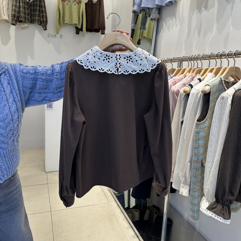 2nd B-S韓國直郵㊣女士新款人氣職業時尚熱賣休閑襯衫蕾絲衫2nd B-S襯衫/蕾絲衫