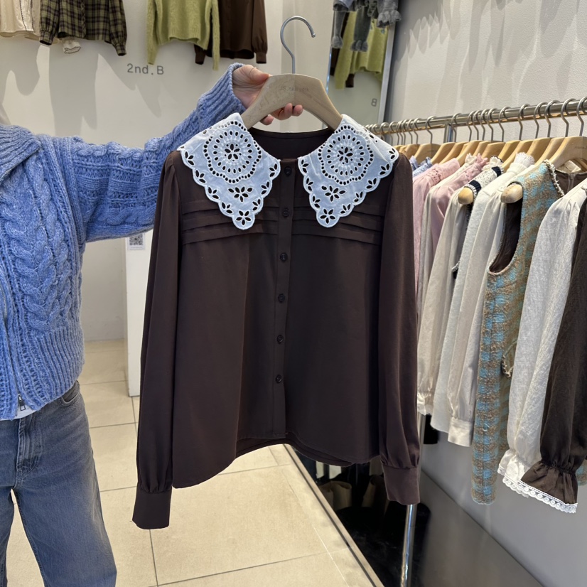 2nd B-S韓國直郵㊣女士新款人氣職業時尚熱賣休閑襯衫蕾絲衫2nd B-S襯衫/蕾絲衫圖色2