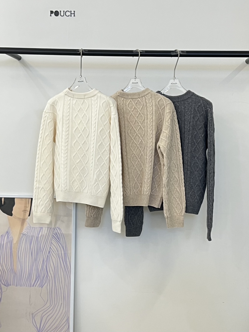 POUCH東大門㊣實拍女裝新款休閑25秋冬人氣真品推薦針織衫羊毛POUCH針織衫