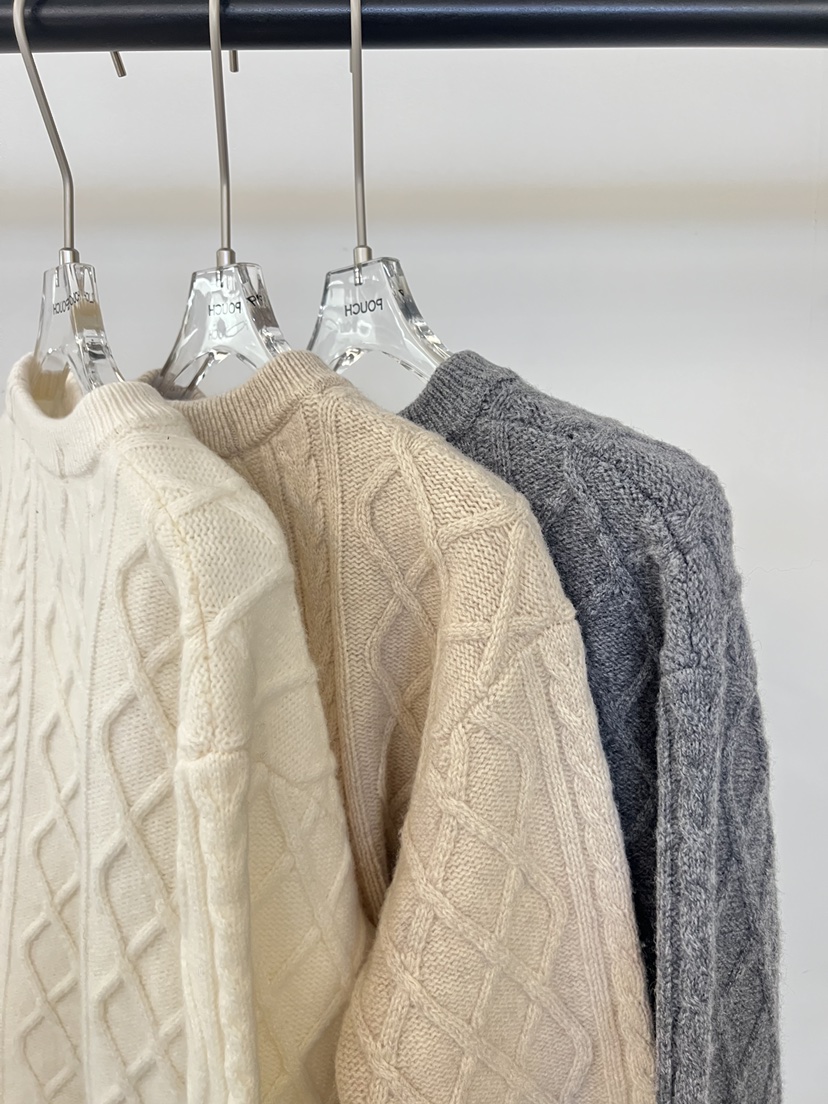 POUCH東大門㊣實拍女裝新款休閑25秋冬人氣真品推薦針織衫羊毛POUCH針織衫