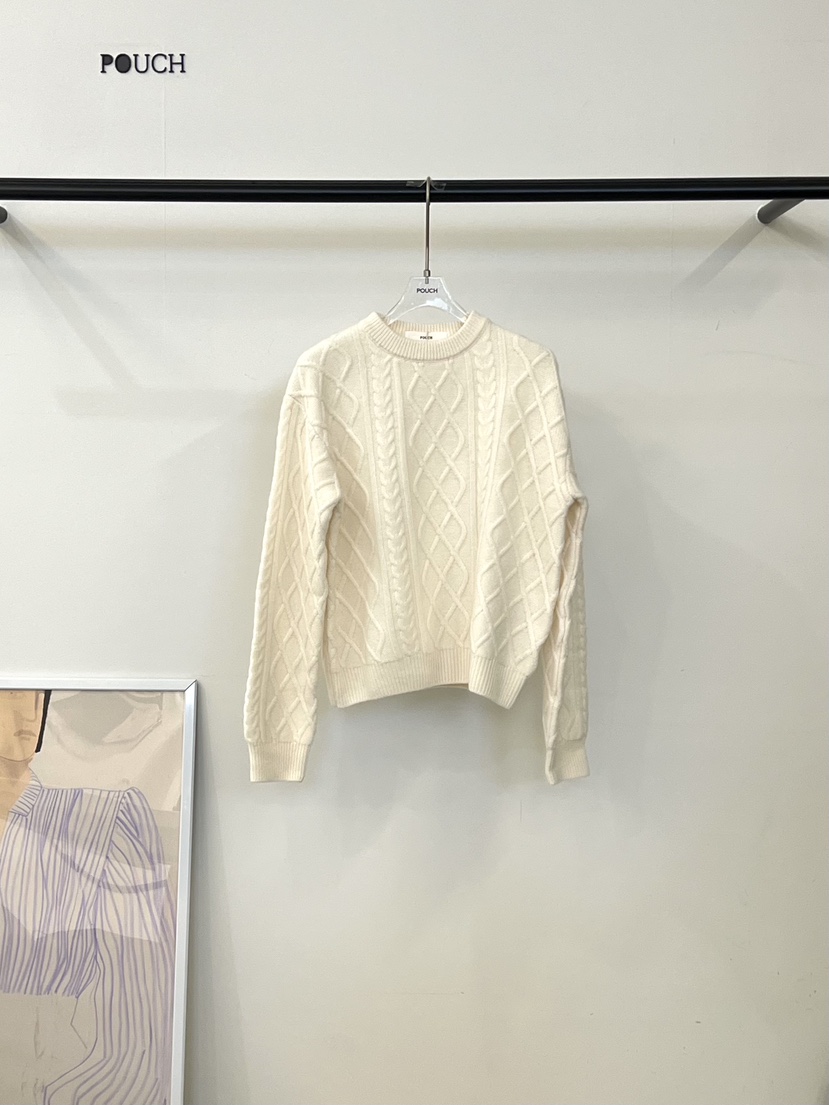 POUCH東大門㊣實拍女裝新款休閑25秋冬人氣真品推薦針織衫羊毛POUCH針織衫圖色1