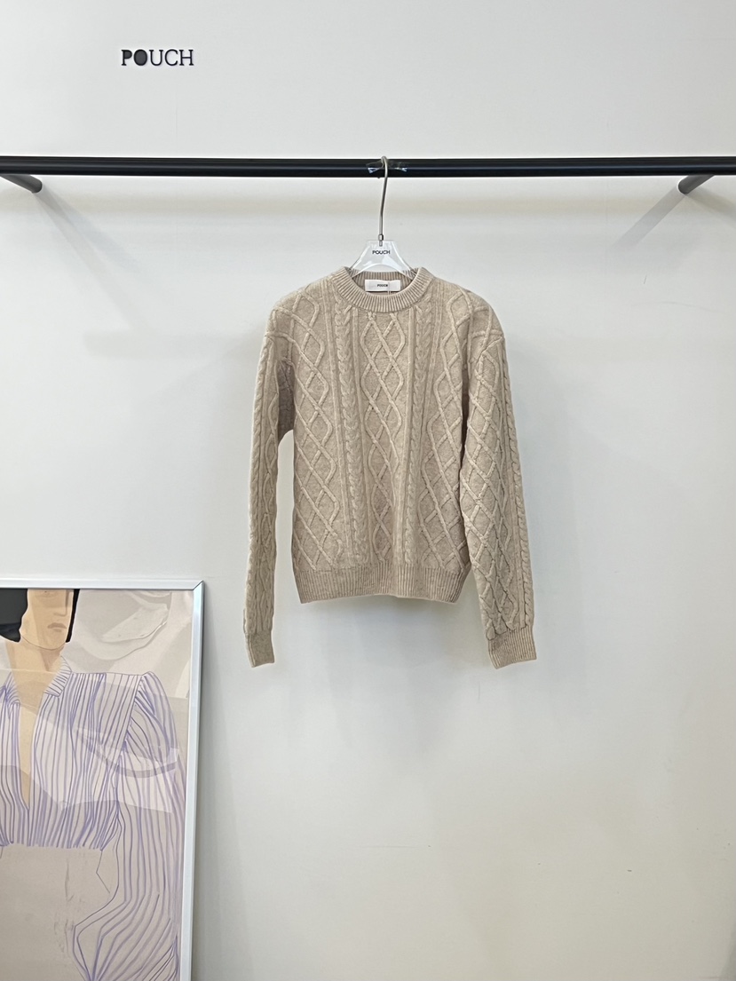POUCH東大門㊣實拍女裝新款休閑25秋冬人氣真品推薦針織衫羊毛POUCH針織衫圖色2