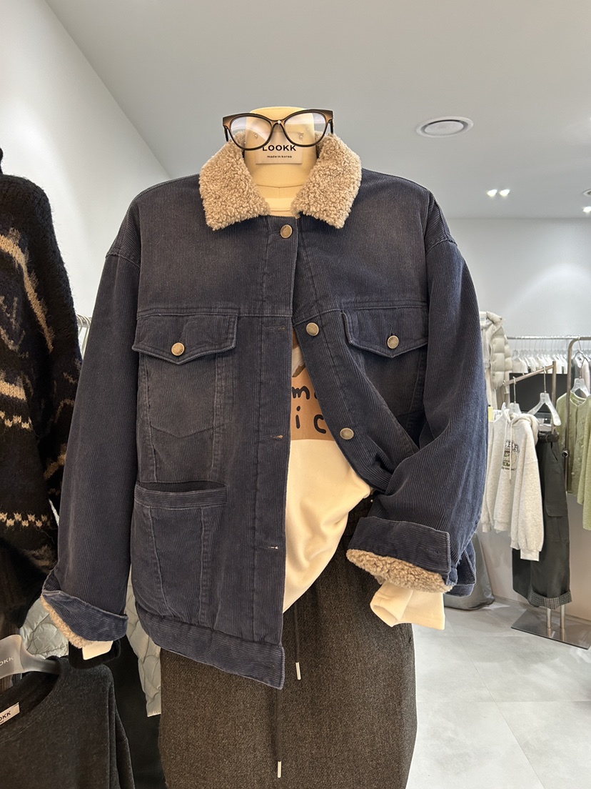 LOOKK東大門㊣直郵女裝新品職業推薦真品25秋冬時尚休閑夾克LOOKK夾克圖色2