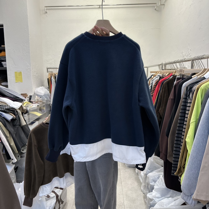 DA YLOG東大門㊣代購女裝新品人氣25秋冬休閑衛衣假兩件羊毛DA YLOG衛衣