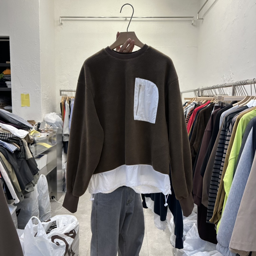 DA YLOG東大門㊣代購女裝新品人氣25秋冬休閑衛衣假兩件羊毛DA YLOG衛衣圖色2