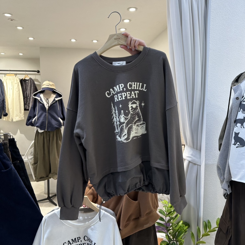 IN KIRA東大門㊣直郵女士新款休閑熱賣職業25秋冬人氣衛衣IN KIRA衛衣圖色3