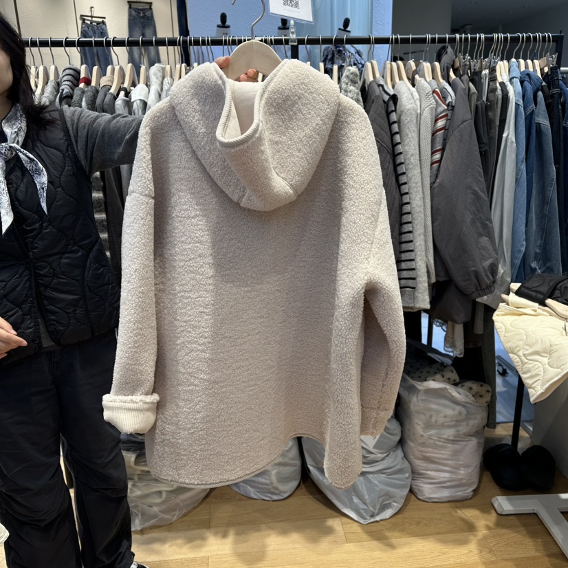 TARA東大門㊣代購女裝新品職業真品25秋冬時尚夾克連帽衫抓絨TARA夾克