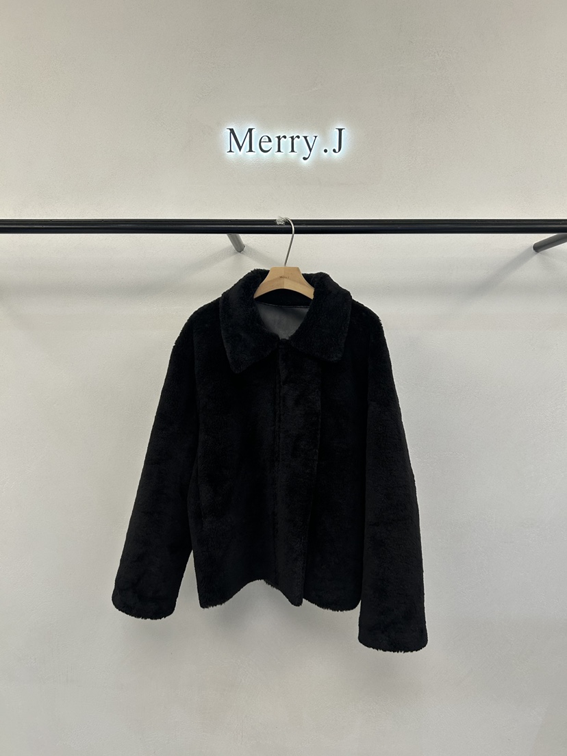 MERRY-J東大門㊣直郵女士新品時尚熱賣人氣短款大衣里外穿MERRY-J短款大衣