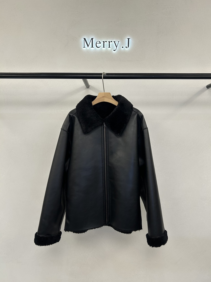 MERRY-J東大門㊣直郵女士新品時尚熱賣人氣短款大衣里外穿MERRY-J短款大衣圖色1
