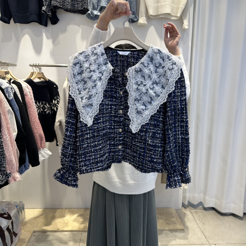 LADYBUG+ADORABLE東大門㊣直郵女裝新品真品職業25秋冬夾克LADYBUG/Adorable夾克圖色2藍色